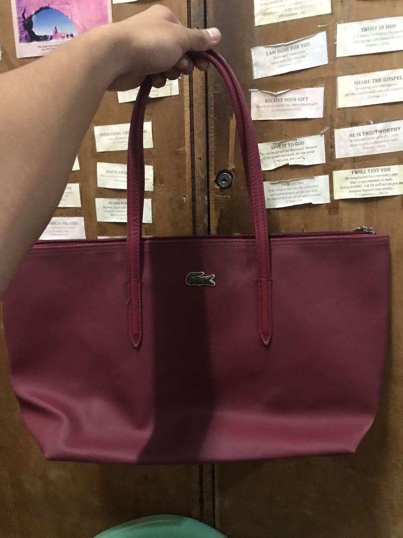 Lacoste tote sales bag size