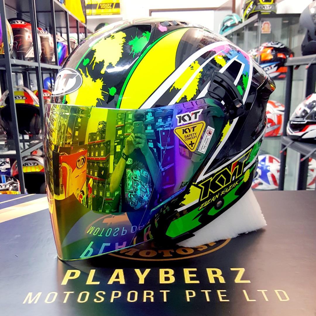 Limited Zizan Razak Glossy Kyt Nfj Glossy Helmet Motorcycles Motorcycle Apparel On Carousell