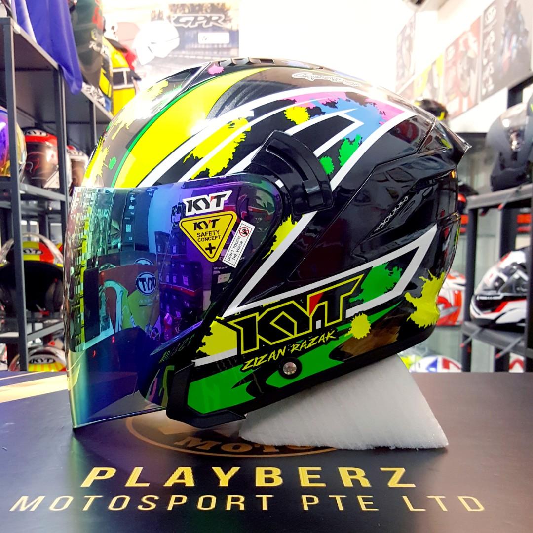 Limited Zizan Razak Glossy Kyt Nfj Glossy Helmet Motorcycles Motorcycle Apparel On Carousell