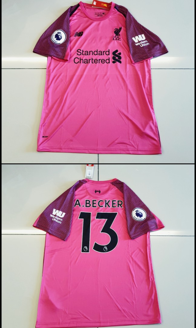 Pink liverpool goalkeeper online jersey