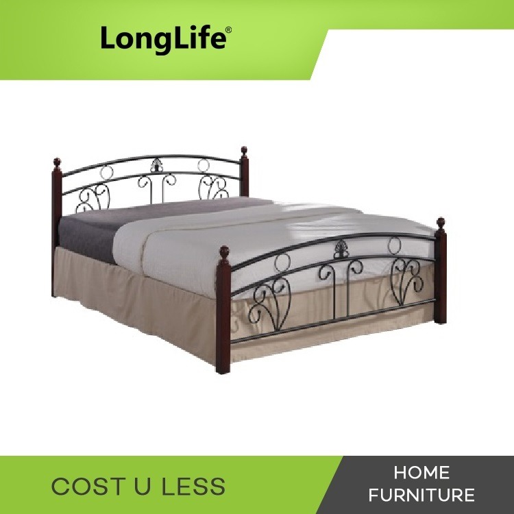 Longlife NV101 Malaysian Rubber Wood Bed Frame, Home Furniture