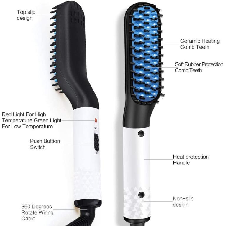 how to comb a beard straight
