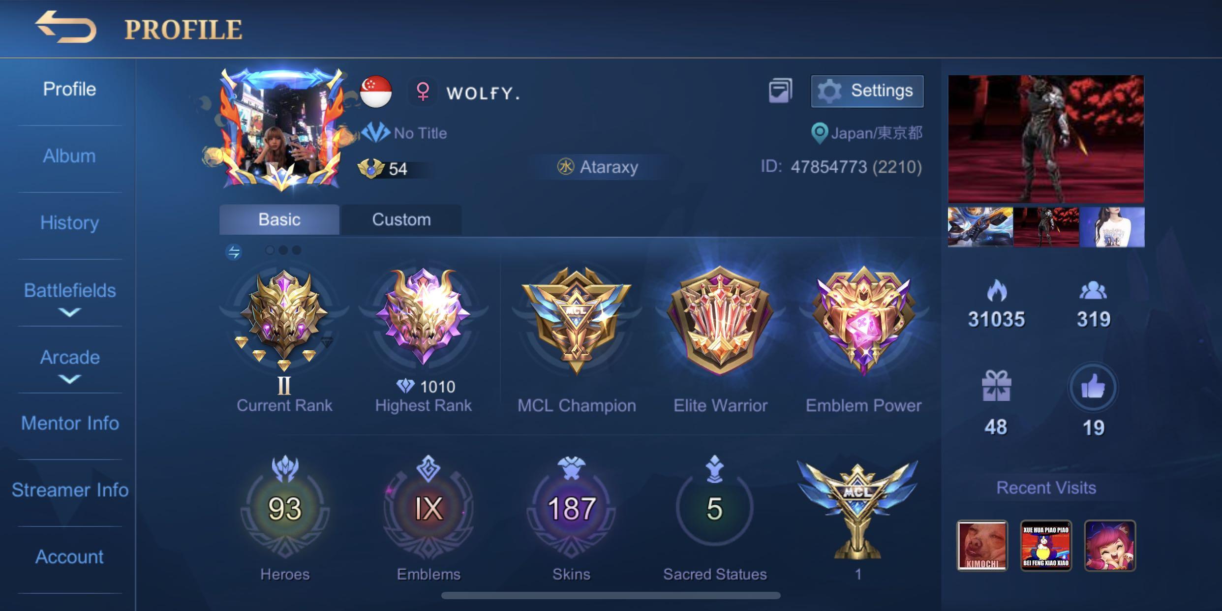 Mobile legends acc, Video Gaming, Video Games, Xbox on Carousell