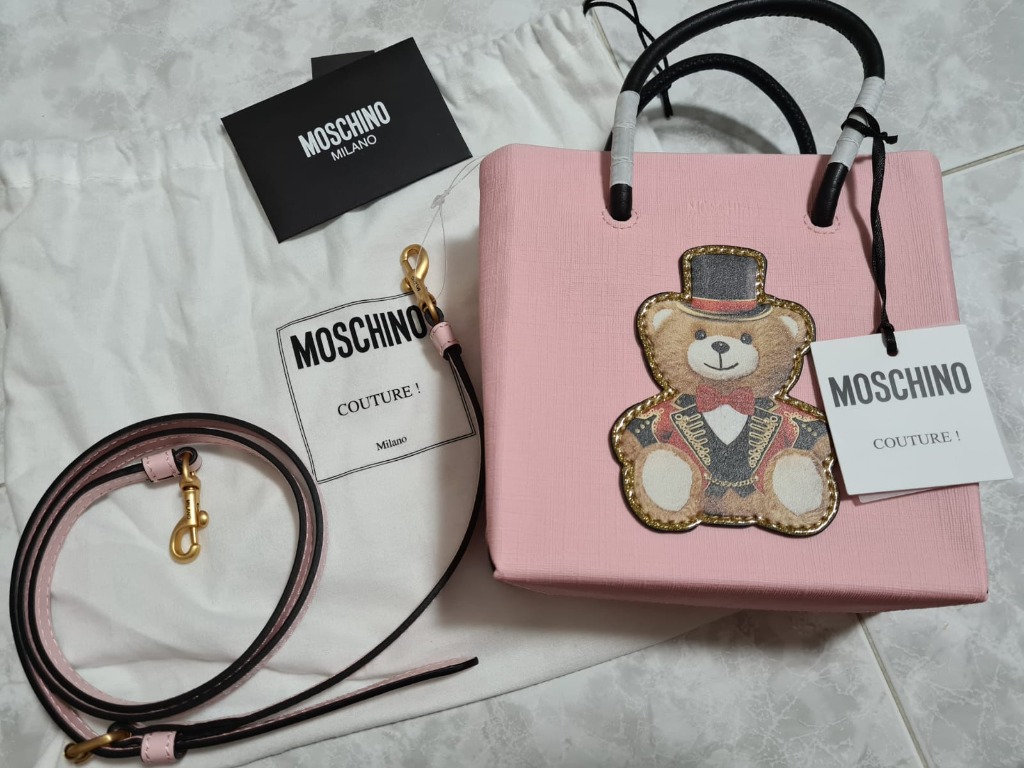 Moschino Teddy Bear Tote Bag in Black