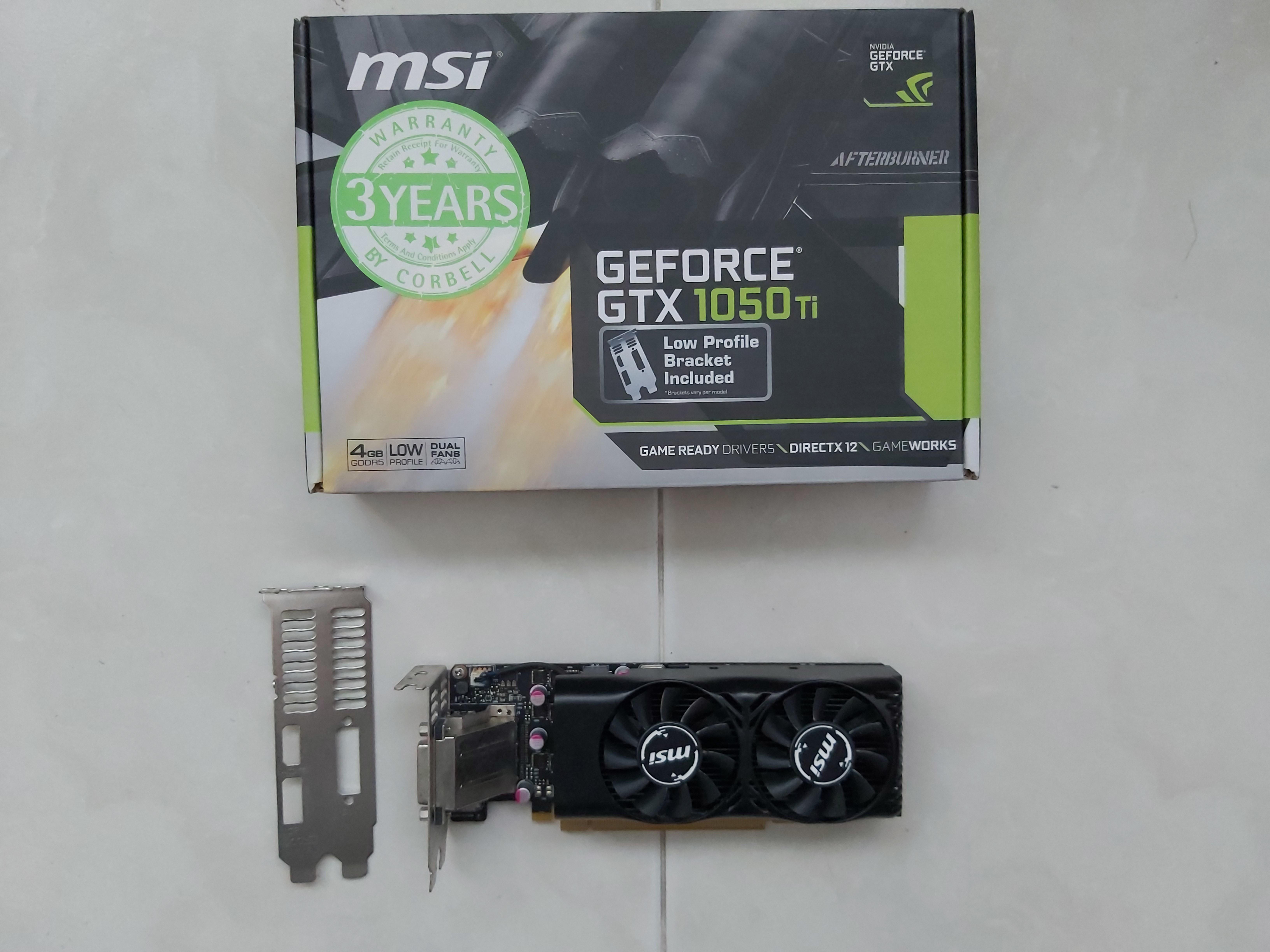 Abstraction mud Dust MSI GTX 1050 Ti Low Profile (LP) 4GB GDDR5, Computers & Tech, Parts &  Accessories, Networking on Carousell