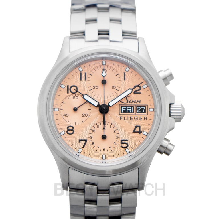 NEW SINN Chronograph 356 Sa Pilot II Copper Dial Solid Fine Link