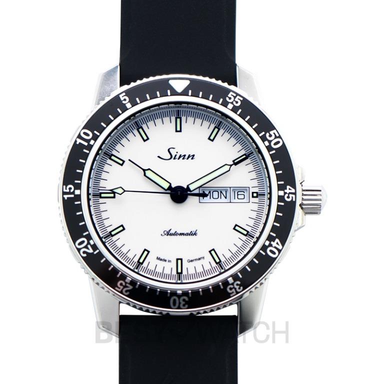 NEW Sinn Pilot Watch 104 St Sa I W White Dial Black Silicone