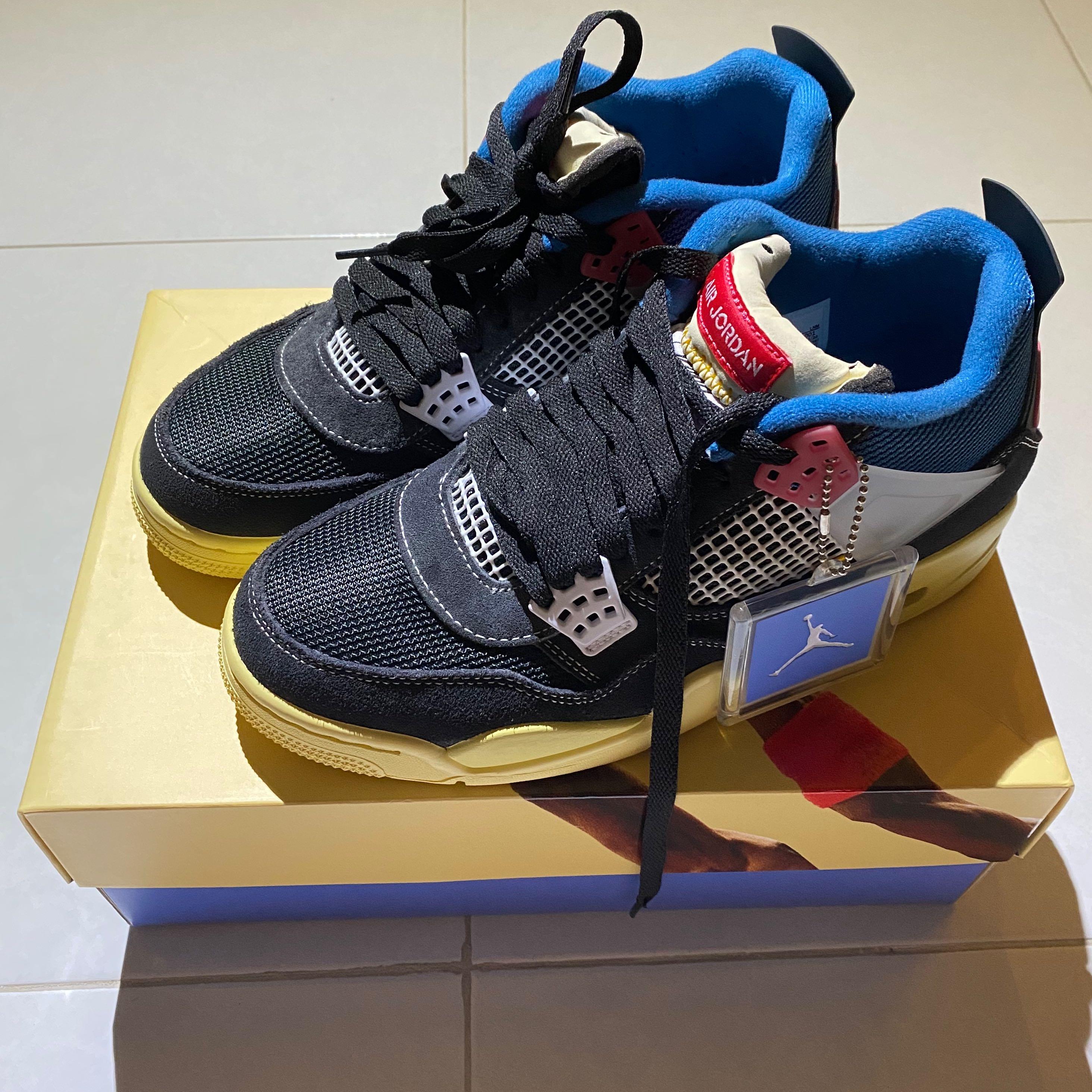Nike Jordan 4 Union Los Angeles Off Noir, Men's Fashion, Footwear, Sneakers  on Carousell