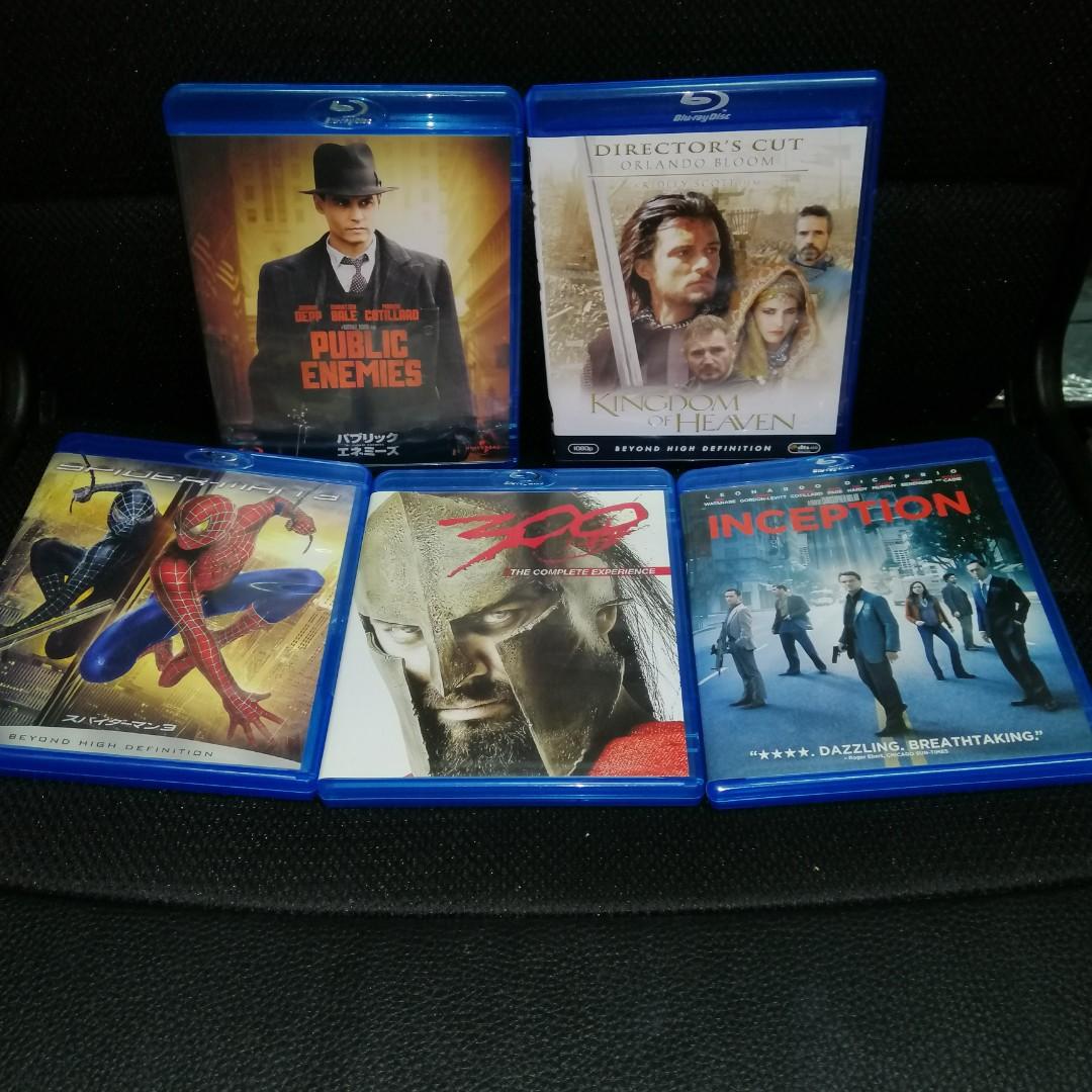 Original BluRay Japan version Spiderman 3 Kingdom of Heaven Inception 300,  Hobbies & Toys, Music & Media, CDs & DVDs on Carousell