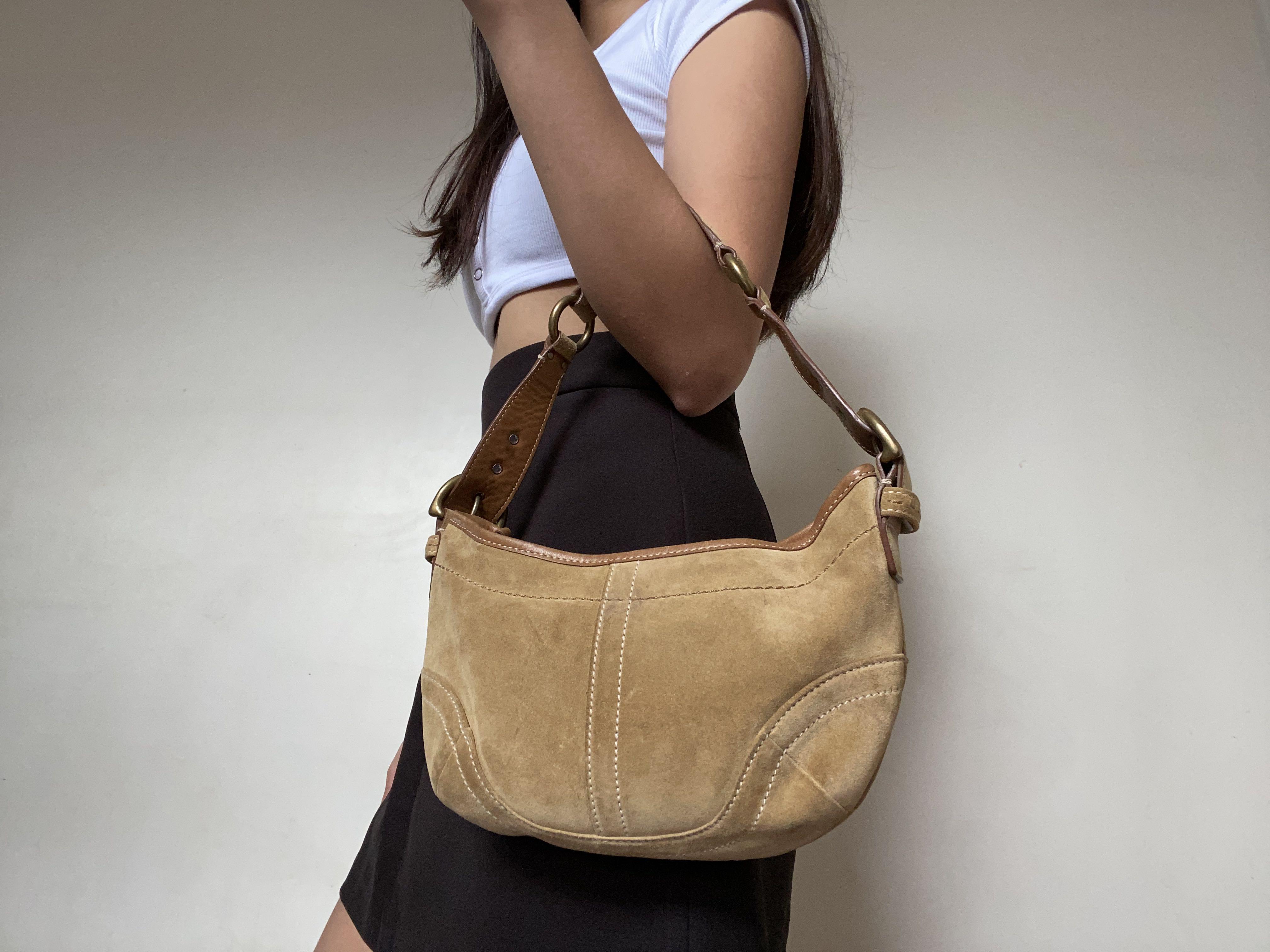 Coach suede tote cheap