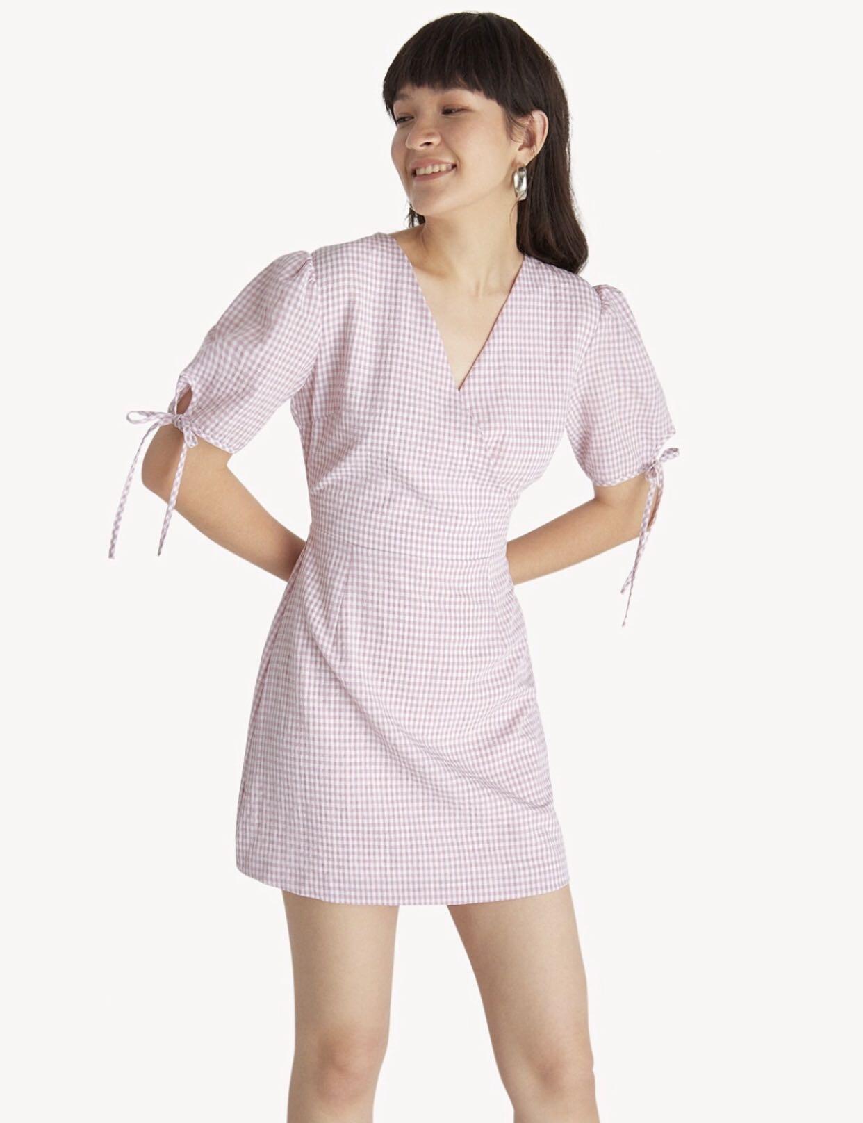 Tie sleeve mini dress Clearance