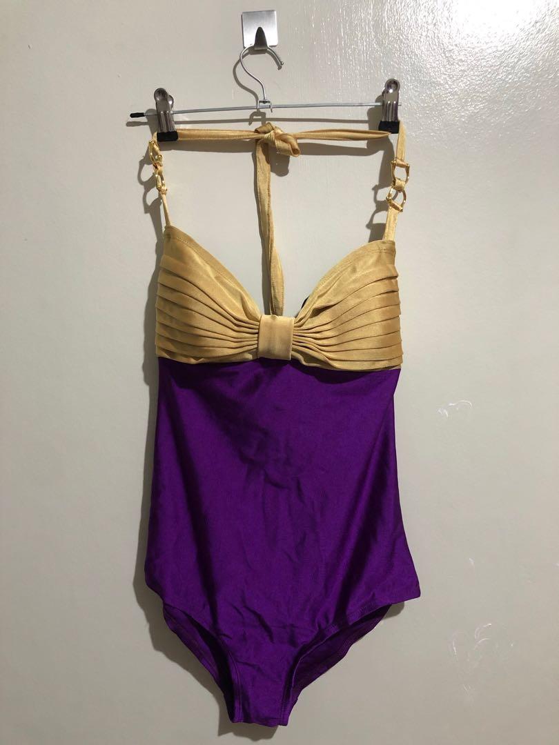 PURPLE GOLD SWIMSUIT