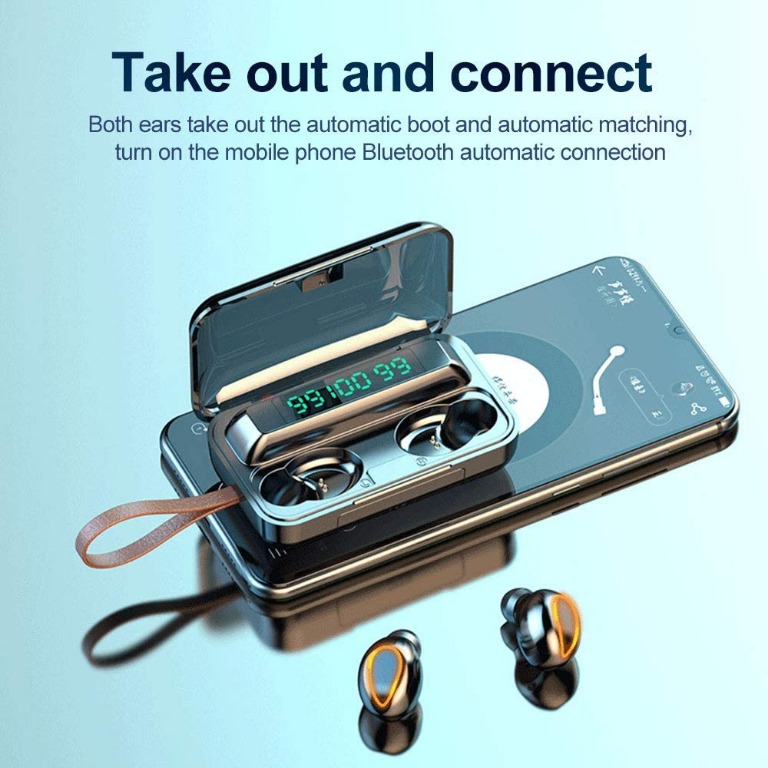 true wireless bluetooth earbuds with 1200mah charging case