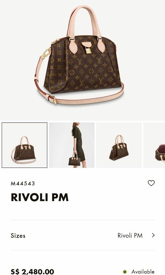 Louis Vuitton Rivoli MM Monogram Bag, Luxury, Bags & Wallets on Carousell