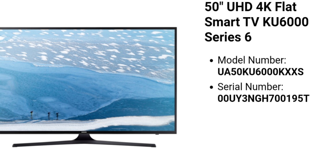 50 ku6000h flat smart 4k uhd tv clearance