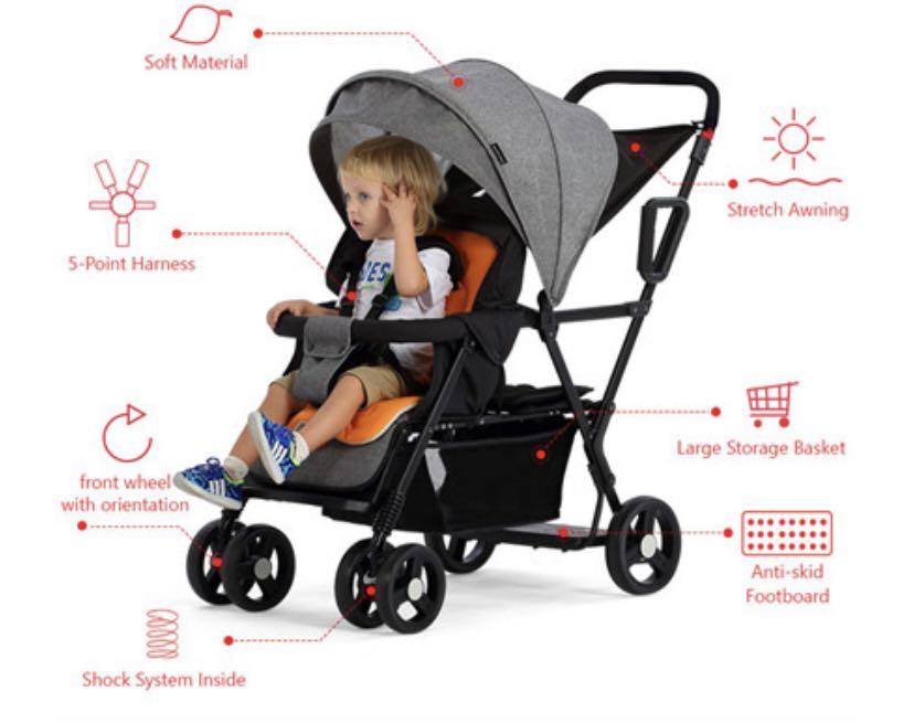 Seebaby T12 pro Double Stroller Babies Kids Going Out Strollers on Carousell