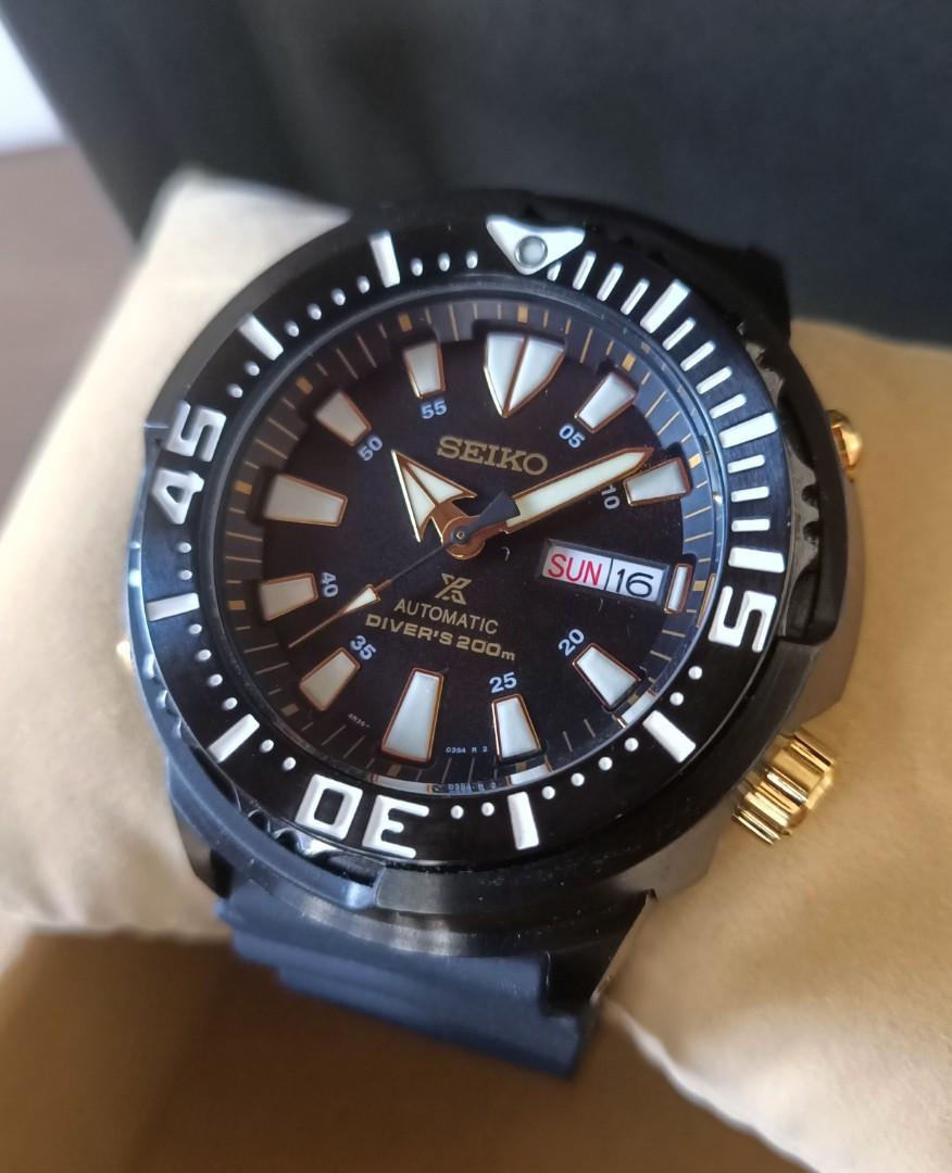 Seiko Baby Darth Tuna Gold Gilted Automatic Dive Watch SRP641K1 Men s Fashion Watches Accessories Watches on Carousell