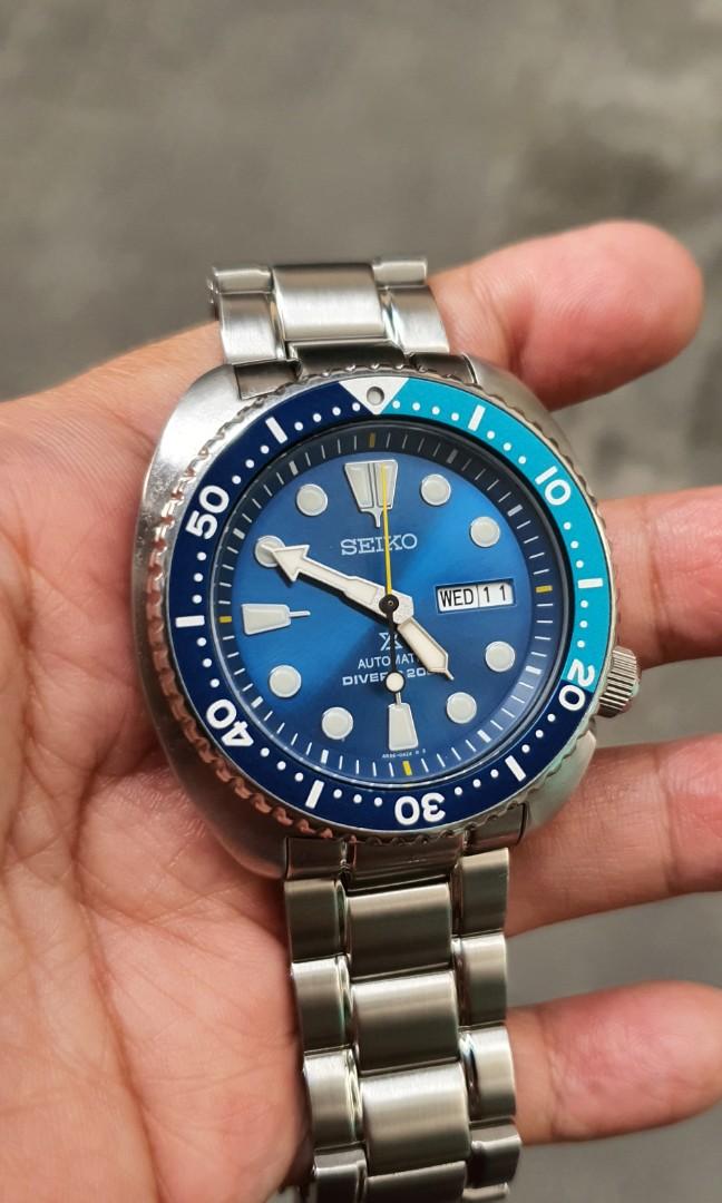 Seiko Turtle limited edition blue lagoon, Men's Fashion, Watches &  Accessories, Watches on Carousell