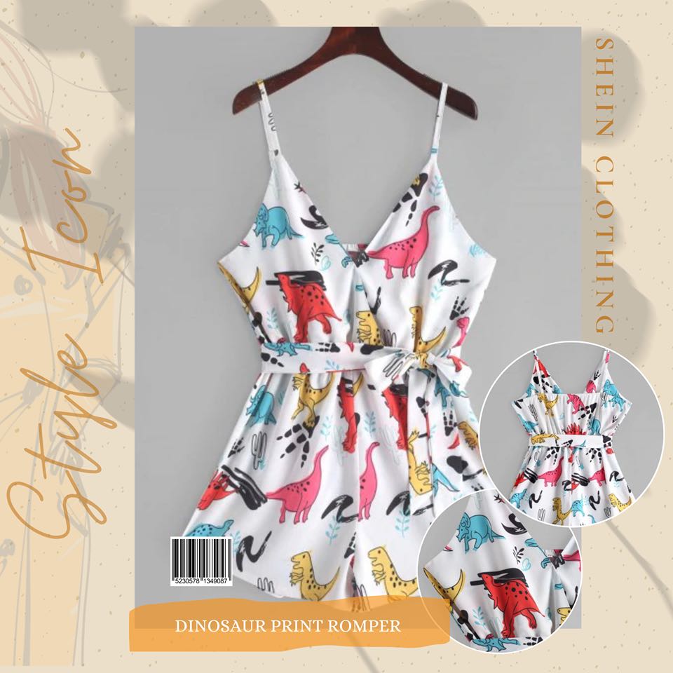 Shein dinosaur romper Clearance