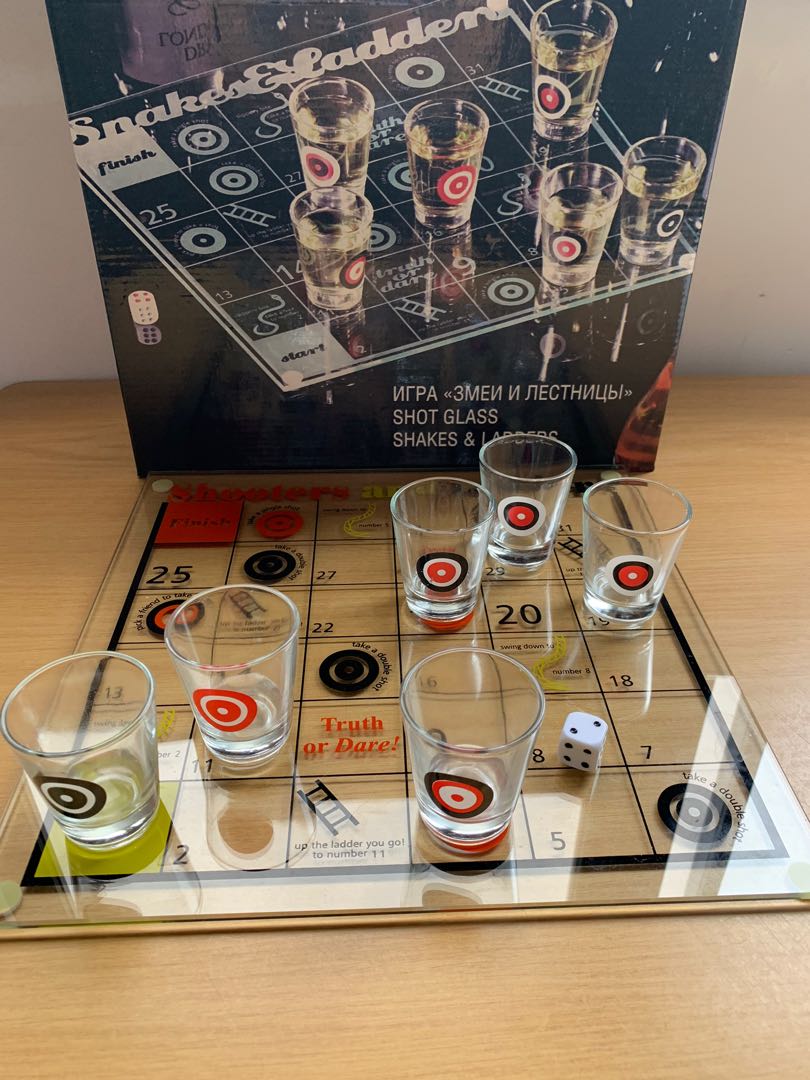 Snakes & Ladders Drinking Game, Toys & Games, Board Games & Cards on