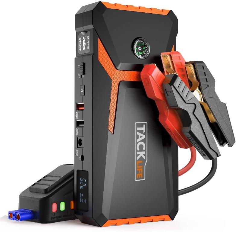 Arteck 800A Peak 18000mAh Car Jump Starter USB Quick Charge 12V Auto Battery Booster up to 7.0L Gas, 5.5L Diesel engine Portable Power Pack with Built-in LED light with LCD Screen 