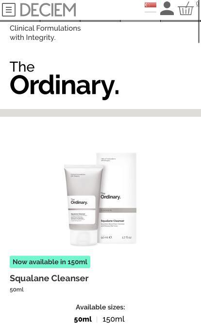 ordinary cleanser 150ml