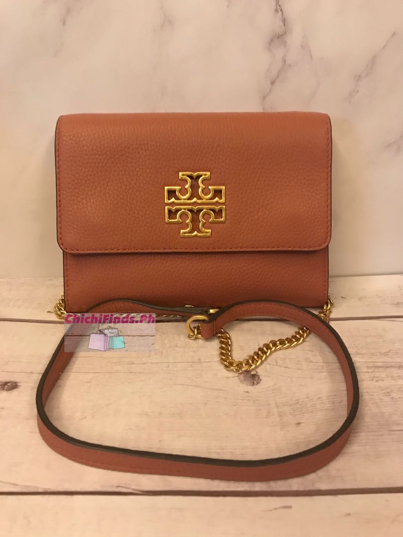 Tory Burch Britten Chain Wallet Crossbody, Luxury, Bags & Wallets on