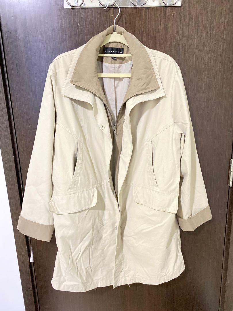Unisex Gallery Coat Vintage Retro thrift trench coat double layer