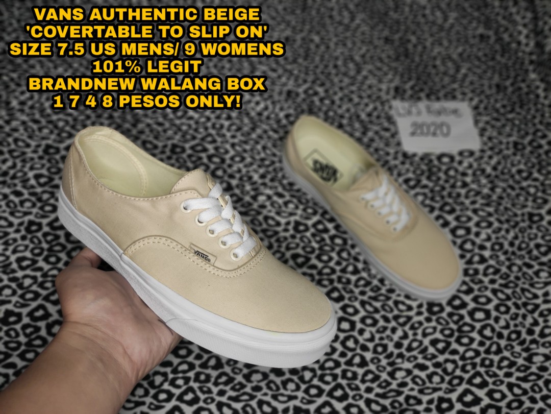 vans authentic beige