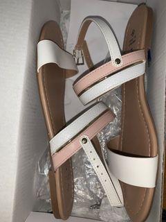 white/pink sandals 6.5