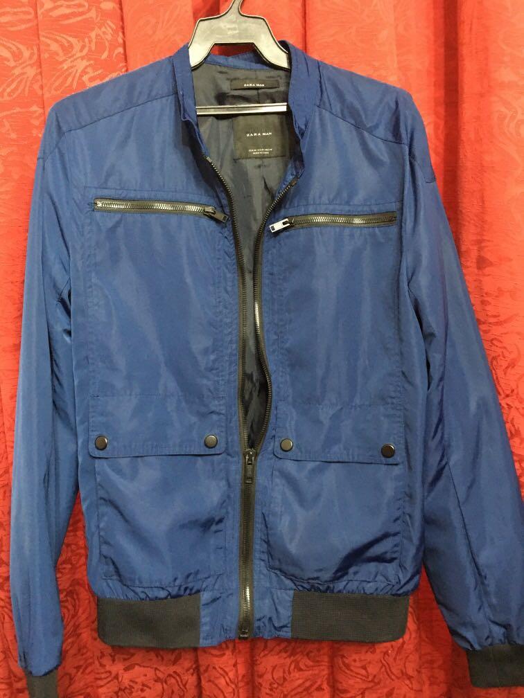 Zara man jacket store blue