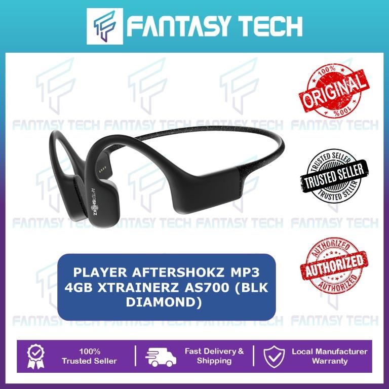 AfterShokz XTRAINERZ AS700 Waterproof Bone Conduction MP3 Headset with 4GB Internal Memory PremiumPitch Stereo Sound BLK DIAMOND SAPPHIRE BLUE