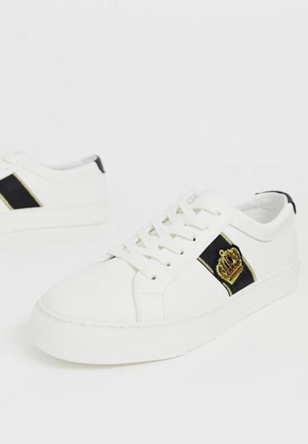 asos design trainers in white