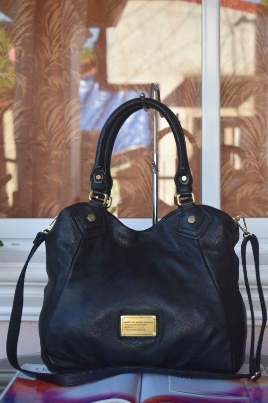 Marc by Marc Jacobs Black Leather Classic Q Francesca Shoulder Bag