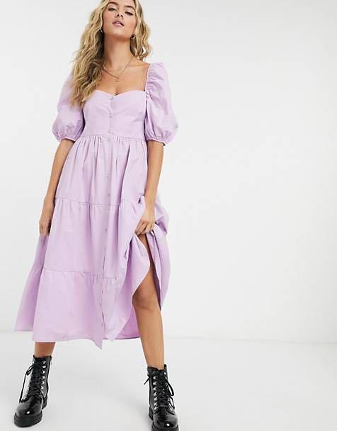Bershka Purple maxi dress, Women's Fashion, Dresses u0026 Sets, Dresses on  Carousell