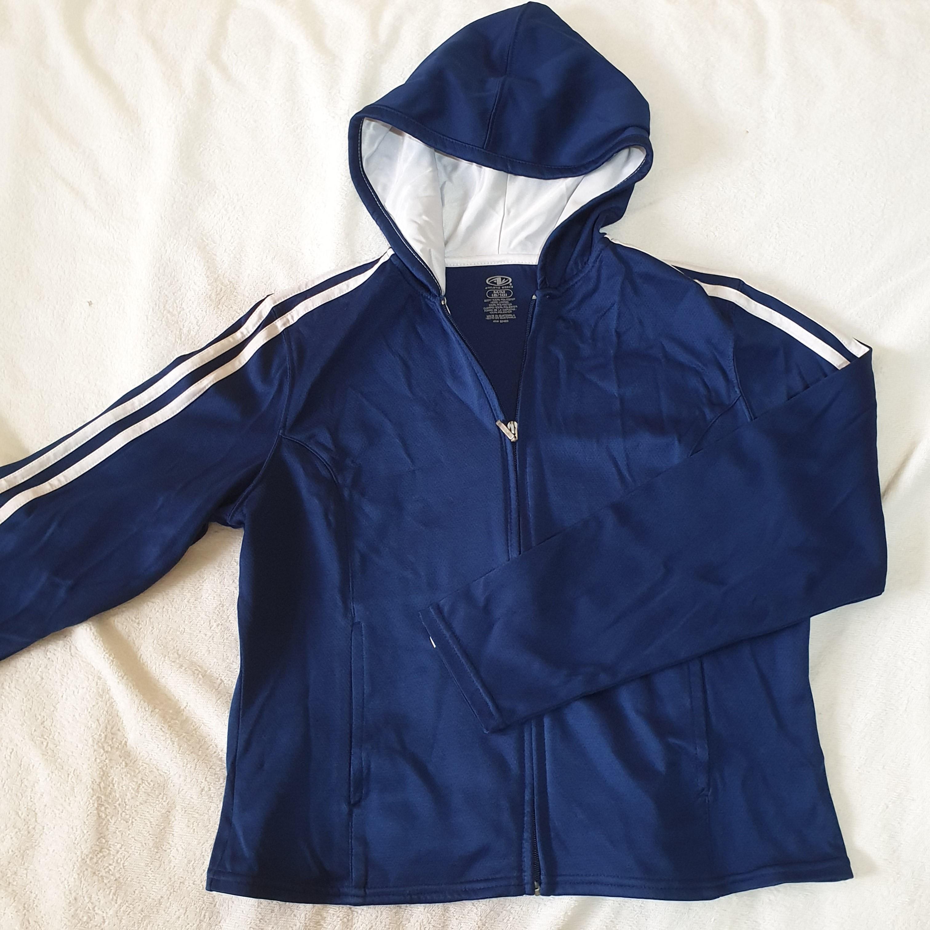 blue athletic jacket