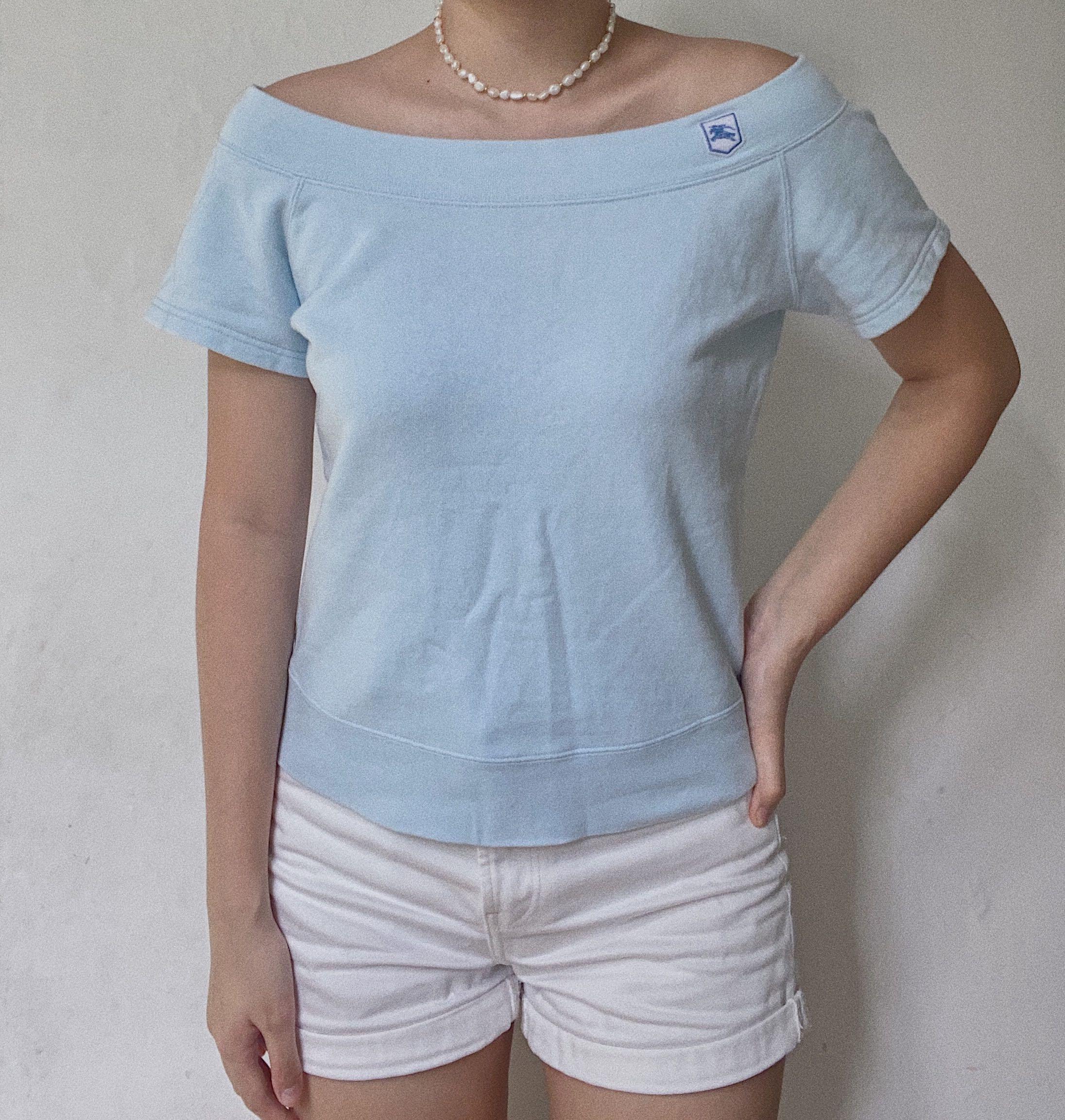 burberry off the shoulder top