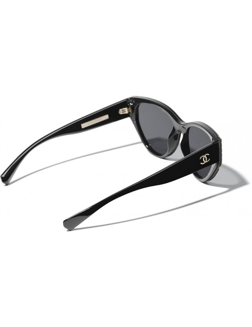 Chanel Cat Eye Eyeglasses - Acetate, Black - Women's Sunglasses - 3460 C622