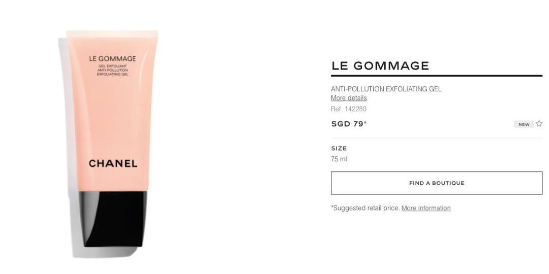 Authentic Chanel Skin Care Le Gommage Anti Pollution Exfoliating Gel  Cleanser, Beauty & Personal Care, Face, Face Care on Carousell