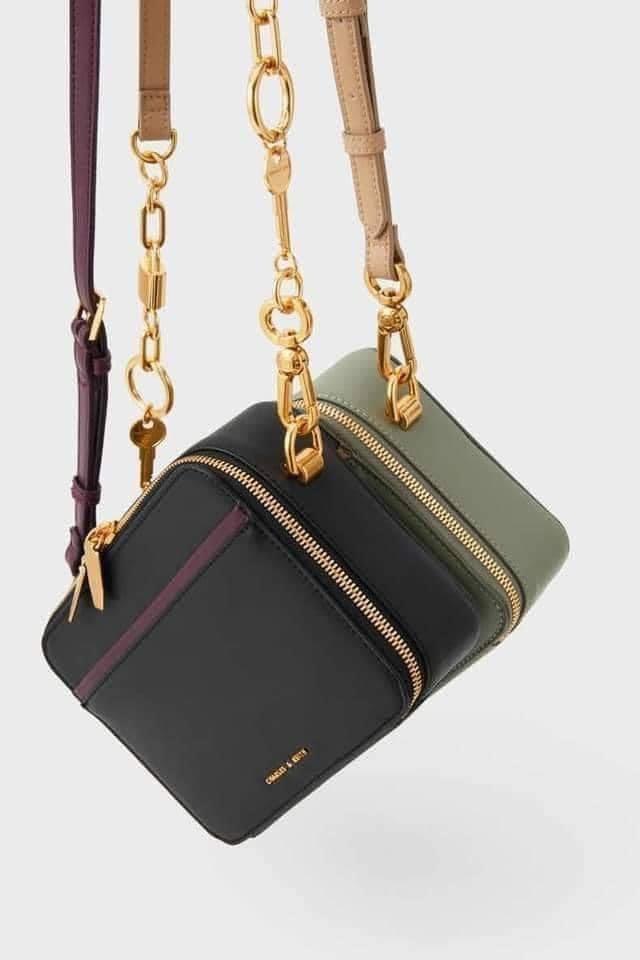 charles and keith double zip crossbody bag