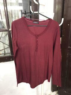 Cotton on ribbed longsleeve shirt / preloved / thrift cotton on