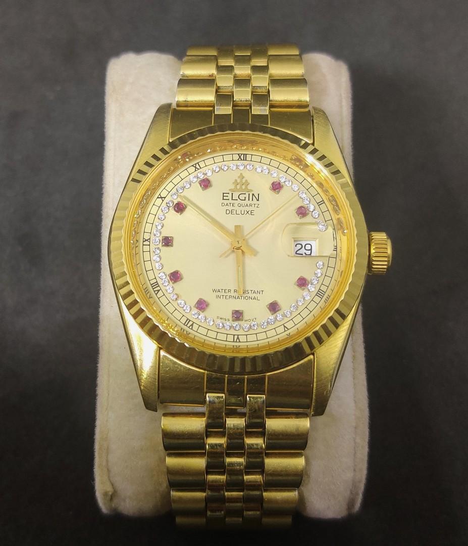 Elgin date quartz hot sale deluxe