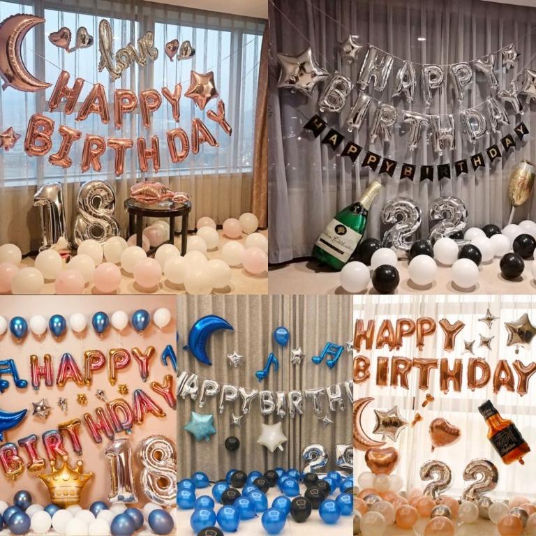 Free Delivery Birthday Decoration Set Birthday Party Decoration Birthday Balloon Package Birthday Party Balloon Decorations Anniversary Surprise Room Decoration Design Craft Others On Carousell Say happy birthday to a friend or best friend with one of our fabulous birthday wishes! sgd