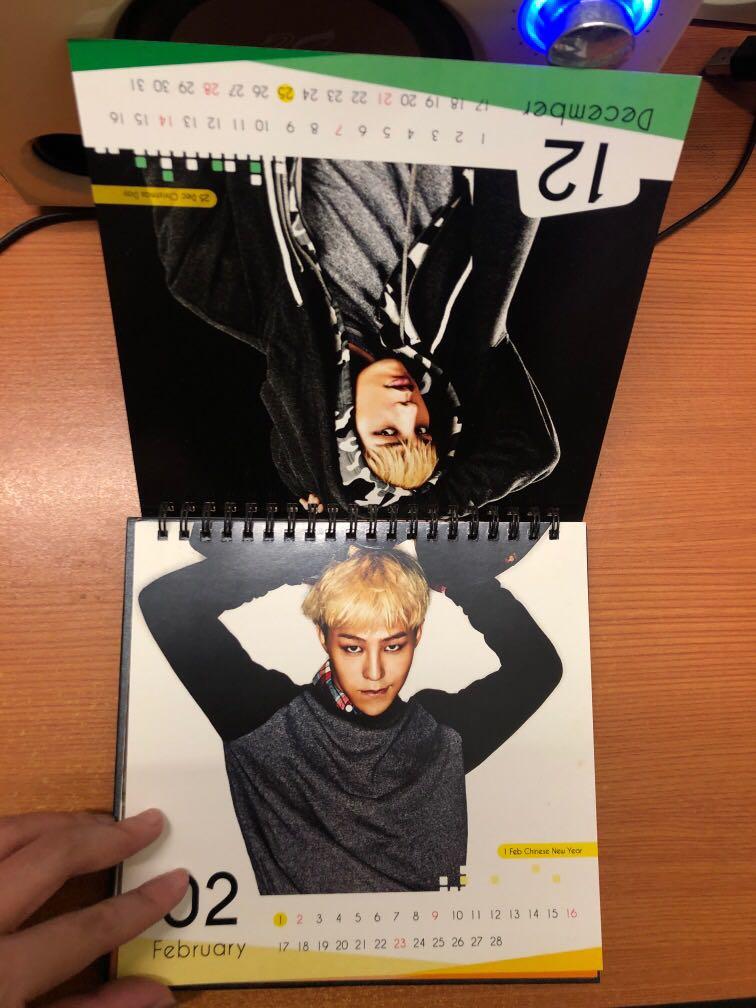 GDragon Calendar, Hobbies & Toys, Memorabilia & Collectibles, Fan