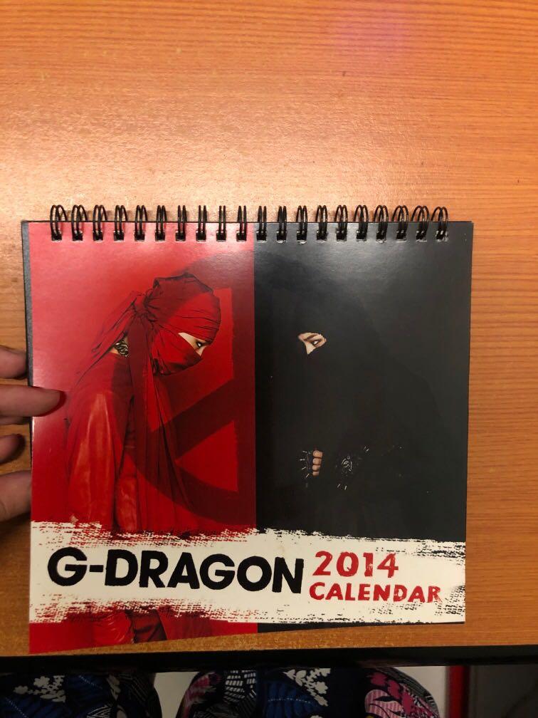 GDragon Calendar, Hobbies & Toys, Memorabilia & Collectibles, Fan