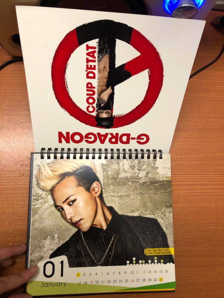 GDragon Calendar, Hobbies & Toys, Memorabilia & Collectibles, Fan