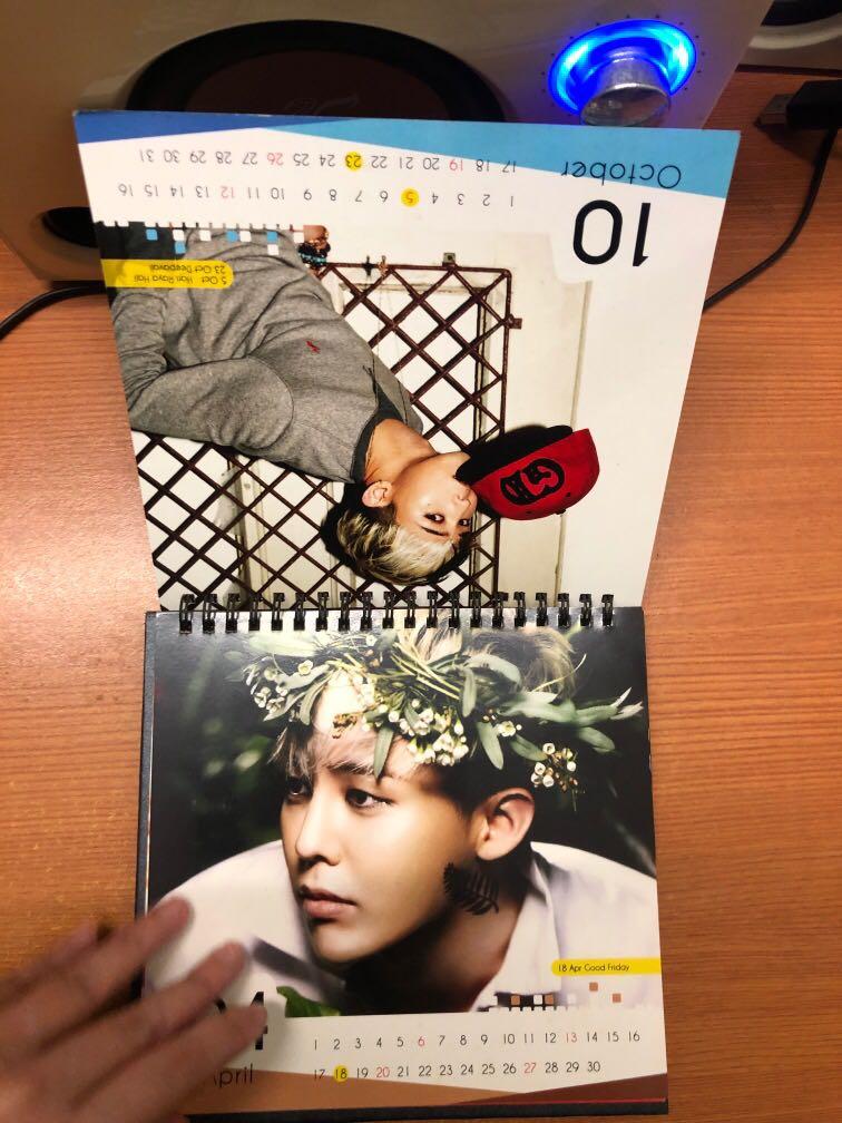 GDragon Calendar, Hobbies & Toys, Memorabilia & Collectibles, Fan