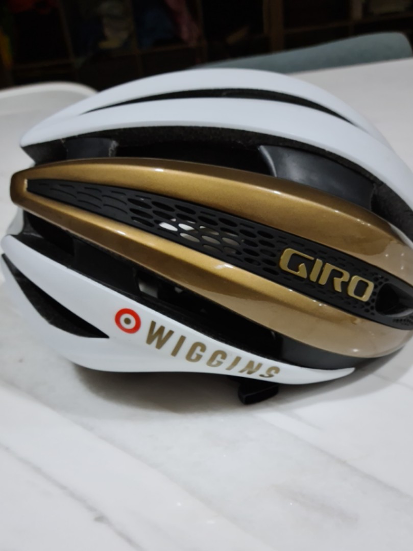 大特価品GIRO SYNTHE MIPS TEAM WIGGINS ジロ シンス チームWIGGINS マットホワイト/ゴールド Ｍサイズ 中古 Mサイズ