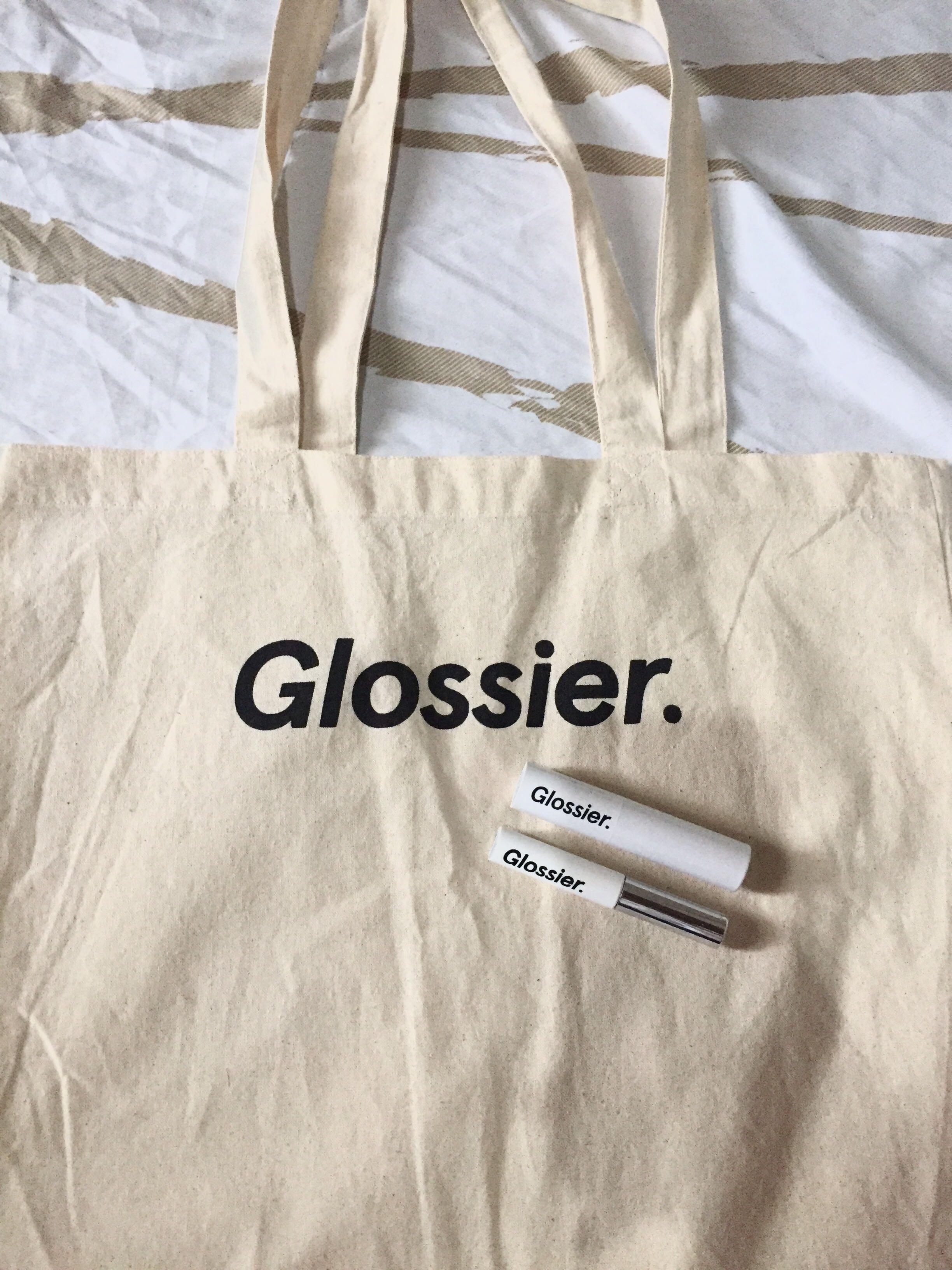 Glossier Canvas Tote Bag Women S Fashion Bags Wallets Tote Bags On Carousell