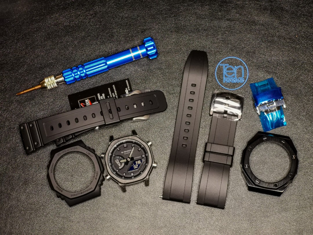 G Shock GA2100 GA 2100 GA2110 GA 2110 CasiOak Mods Full Black